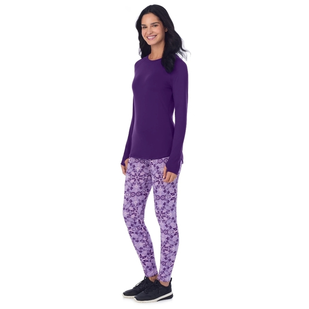 Cuddl Duds Purple Floral Bedding Set